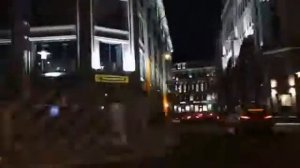 Ночная Москва из окна авто