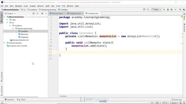 The Java Design Patterns Course--5 Challenge Solution Memento смотреть онлайн