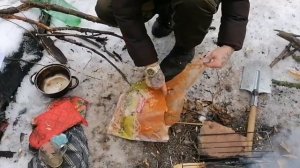 Готовим еду  на природе в непогоду. ! Ура я на природе))