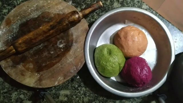 Colour full luchi recipe with vegetables||snaha gallery's..