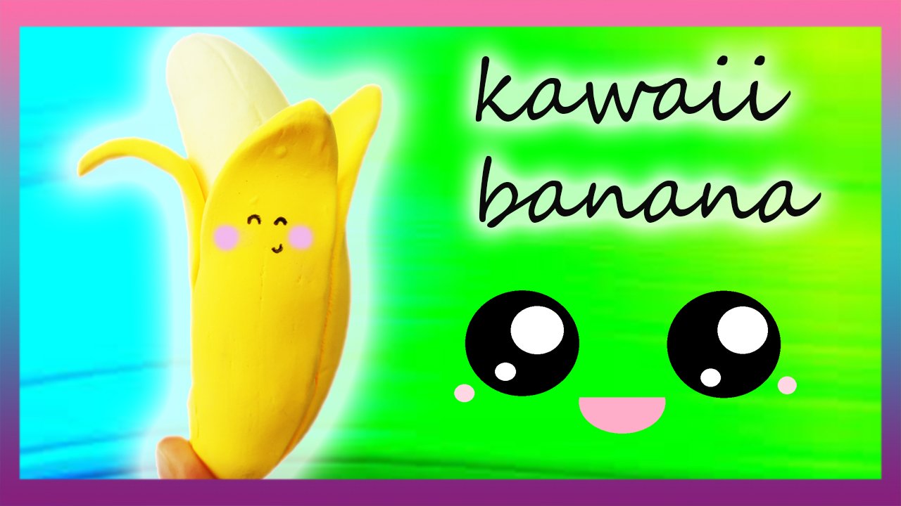 ❤️Делаем кавайный бананчик из самоотвердеваемой глины❤️