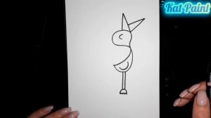 Как нарисовать журавля / How to draw a crane