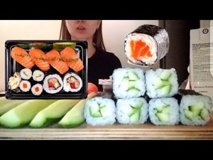 MUKBANG | ОПЯТЬ РОЛЛЫ/СУШИ | SUSHI/ROLLS | не ASMR