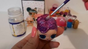 КАК Преобразились Куклы LOL Surprise с Aliexpress DIY Glitter с Помощью Акриловых Красок и Блесток