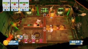 overcooked 2 Night of the Hangry Horde 2-3 switch  3players  2455 score ( ellica, ohongki and Ju2 )