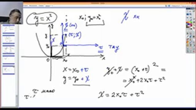 Замена переменных, касательная и определение мгновенной скорости. Кинематика 1 (7 кл.) смотреть онлайн