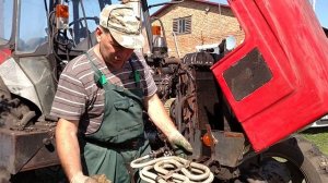 Потёк масляный радиатор МТЗ можно поставить от Т-40 бажениты
