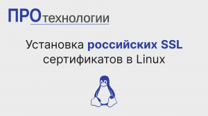 Установка российских SSL сертификатов в Linux