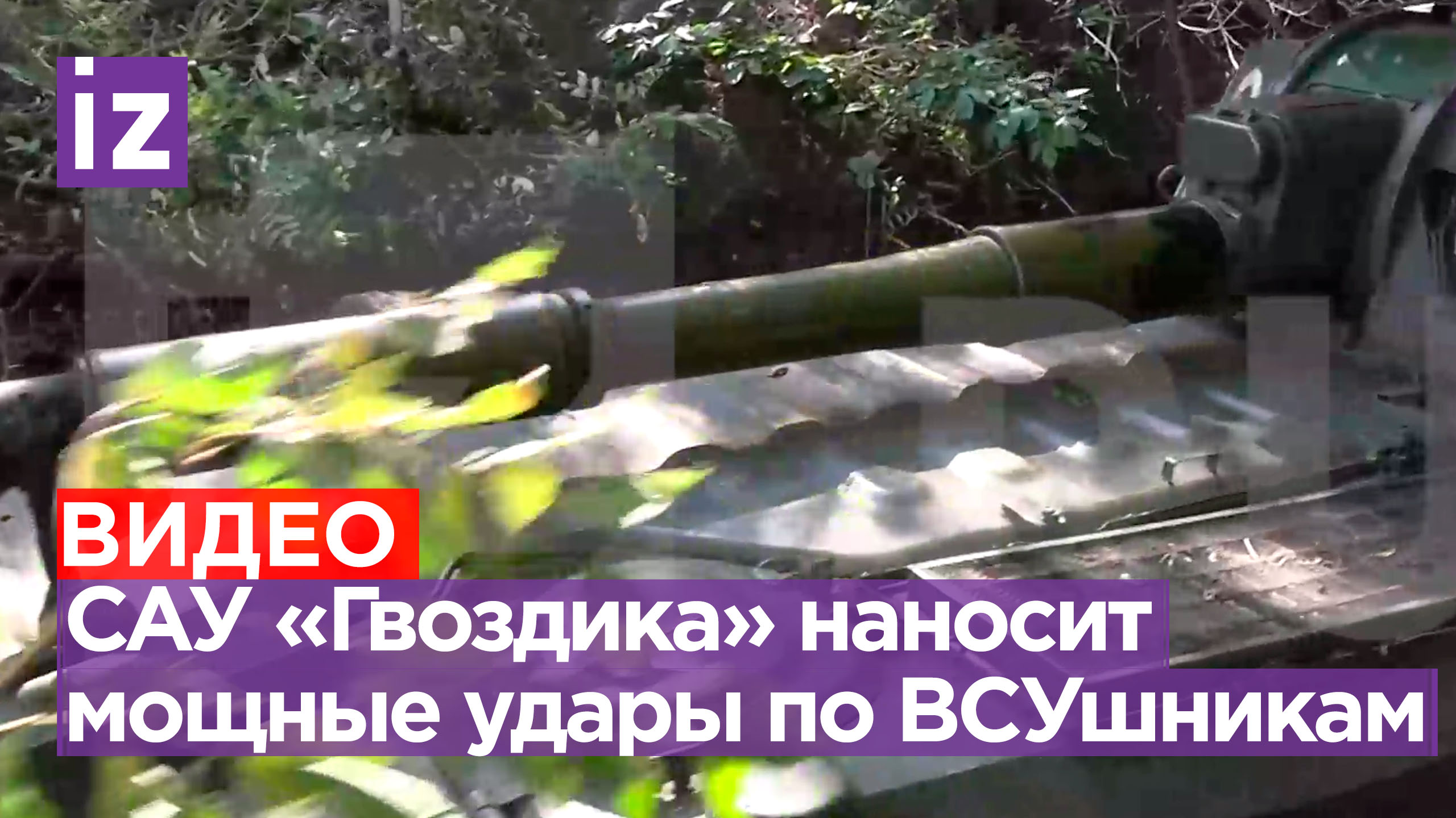 Артрасчеты 2С1 «Гвоздика» поражают живую силу и технику украинских боевиков под Угледаром / Известия