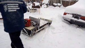 Самодельный мотобуксировщик