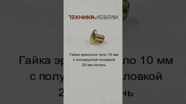 Гайка эриксона тело 10 мм с полукруглой головкой 20 мм латунь шорт