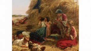 Жанровое полотно Павла Брюллова "Рабочий полдень" 1890 года