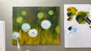 How to Paint Wildflower with Oil- Simple Painting-Tutorial for Beginners Step by Step