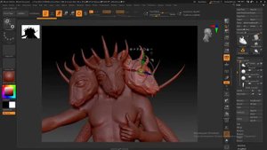 Как двигать несколько Subtools в Zbrush?