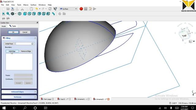 Surface in FreeCAD