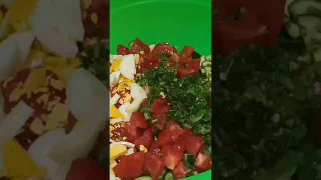 салат из цветной капусты очень вкусно и полезно, гулкарамдан салат жудаям маззали ва фойдали