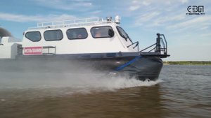 СВП "Спутник" ходовые испытания на открытой воде.