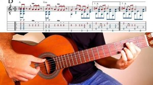 Hava Nagila | Classical Guitar Tutorial + Sheet and Tab | fingerstyle