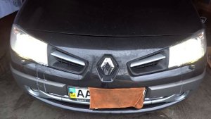 Работа оригинальных форсунок омывателя фар Renault Megane II