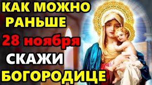 28 ноября КАК МОЖНО РАНЬШЕ СКАЖИ БОГОРОДИЦЕ ЭТУ МОЛИТВУ! Молитва Пресвятой Богородице. Православие