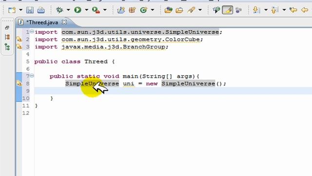 [HD] Java 3D Swing Tutorial  - Installing Java 3D & First 3D GUI Program