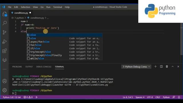 Conditional Statement In Python (IF-Else Statement) || Python Tutorial #8 || Tutor Sushant | #Pytho