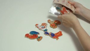 Набор деревянных елочных игрушек "Петушки", ТМ "Царицынская игрушка"