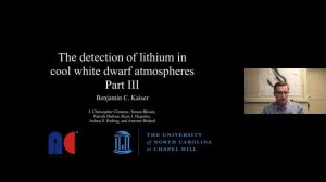 The detection of lithium in cool white dwarf atmospheres ▸ Ben Kaiser, Mark Hollands #WHITEDWARFS