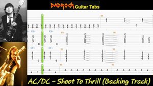 Shoot To Thrill - AC/DC - Guitar + Bass Backing Track With TABS