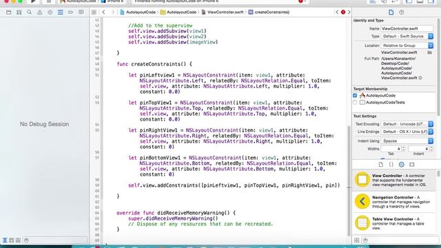 Swift - Использование NSLayoutConstraint смотреть онлайн