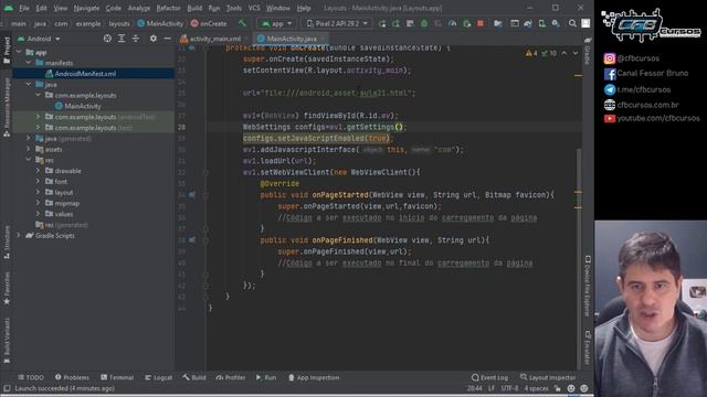 Componente WebView, carregando página web no app #P2 [Curso de Android Studio] - Aula 21 смотреть онлайн