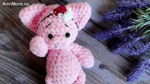 Амигуруми: схема Мини Хрюни. Игрушки вязаные крючком - Free crochet patterns.