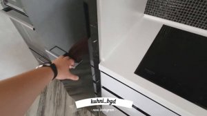 ЧЕРНО БЕЛАЯ КУХНЯ из пластика с каменной столешницей и техникой Bosch /// кухни на заказ Белгород