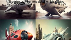 Space ships made in different city. Images create Midjourney