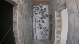Внутренняя отделка дома из газобетона, рисунки на стенах. ИЖС