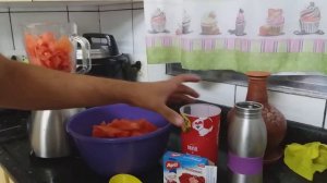 Geladinho de melancia natural