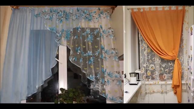 Современные шторы на кухню Фото идеи