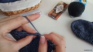 Следки без шва на двух спицах. Для любимых мужчин. Мастер-класс