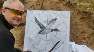 Стрельба разными патронами с дробью №5. Сравнение на кучность.