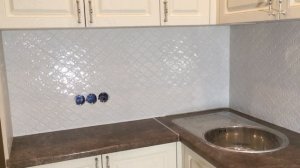 Кухонный фартук в мозаике