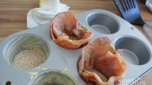 Маффины с беконом и яйцом
