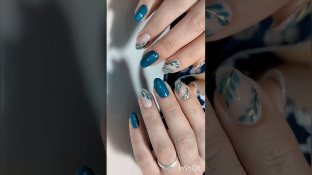 стильный дизайн зеленый летний дизайн#nails#nailart#маникюр#ногти#shorts