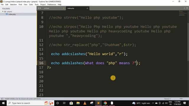 string function in php | php tutorial for beginners full - 9 | php tutorial | php full course #php