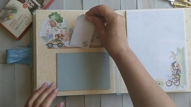 Фотоальбом для мальчика.Скрапбукинг.Обзор. смотреть онлайн