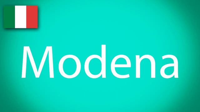 how to pronounce Modena смотреть онлайн