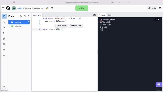 Remove Last Character from File | Automate Everything with Python