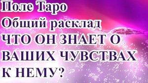 ЧТО ОН ЗНАЕТ О ВАШИХ ЧУВСТВАХ К НЕМУ? ТАРО РАСКЛАД