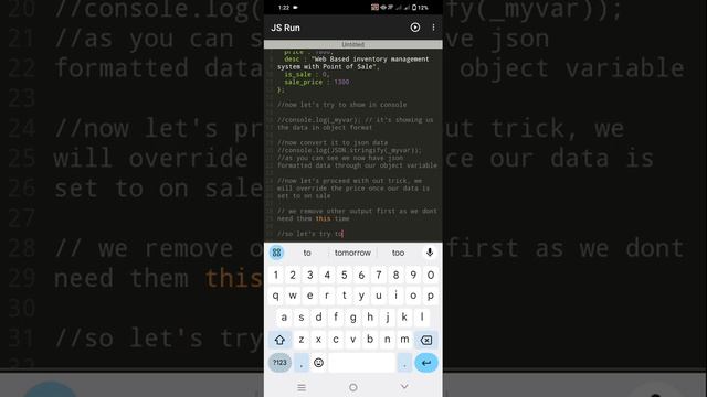 JS in Mobile Phone - JS Object to JSON - Product On Sale Condition Trick