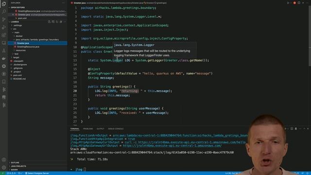 Writing JSON Logs with Quarkus on AWS Lambda with Java's System.Logger #slideless #serverless смотреть онлайн
