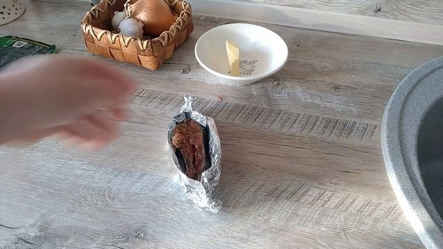 Горбуша в лодочке из фольги. Запеченная в духовке.
